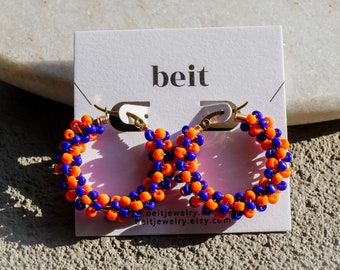 War Eagle Beads Wrapped Hoop Earrings | Beaded Earrings | Hoop Earrings for Women | Gift for Her | Daily Jewelry | Mother’s Day Gift