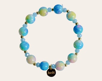 The Blue Crystal Bracelet | Bead Bracelet | Gift for Her | Summer Bracelet | Beach Jewelry | Handmade Bracelet | Crystal Bracelet