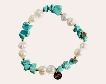 Natural Crystal Freshwater Pearl Bracelet | Bead Bracelet | Natural Stone BRacelet | Summer Bracelet | Handmade Bracelet | Crystal Bracelet