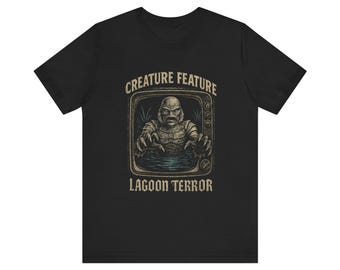 Lagoon Terror Monster Shirt | Retro Horror T-Shirt | Creature Feature Originals | Amphibious Monster Tee