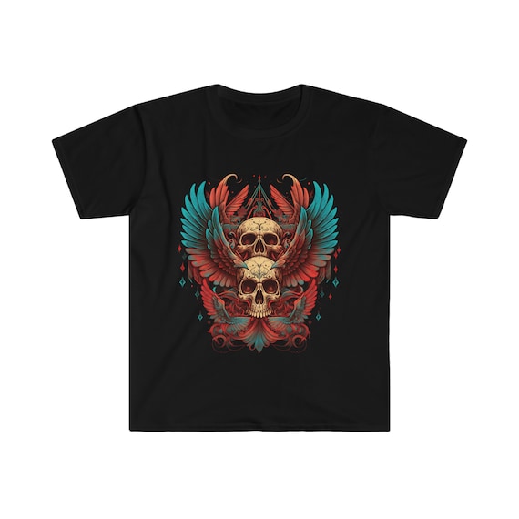 【BREATH】 SKULL WING LOGO TEE Two Winged Skull T-shirt - Etsy