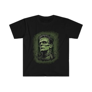 Frankenstein inspired vintage, retro t-shirt