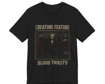 Blood Thirsty Vampire Shirt | Retro Horror TShirt | Creature Feature Originals | Dracula Inspired Monster Tee