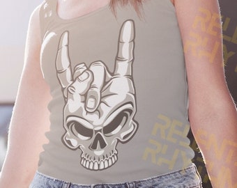 Rock On Skull - Tank Top