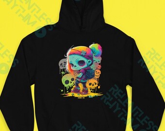 Graffiti Skull Girl Hoodie