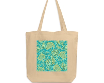 Bolso de playa con forma de tortuga marina, accesorio de algodón orgánico, bolso ideal para amantes del océano en verano.