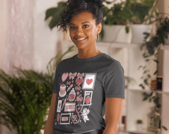 Cute Nurse Valentine’s Day Shirt, RN Heart Comfort Colors Tee, Pink V-Day Nurse Shirt, Registered Nurse Gift