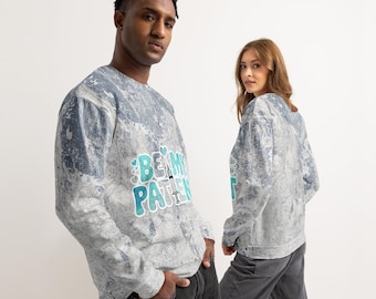 Be My Patient Nurse Valentine’s Day Sweatshirt, All-Over Print RN Heart Shirt, Patina Blue Registered Nurse Gift