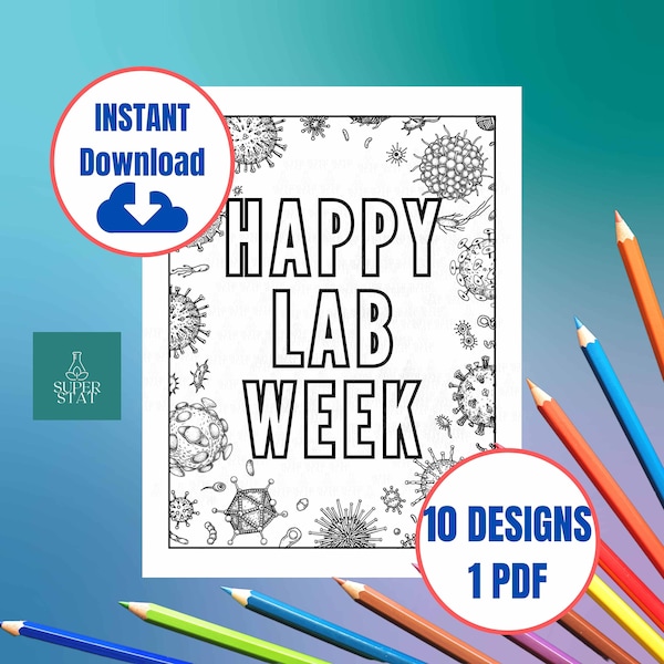 Printable Lab Week Game Digital Coloring PDF Laboratory Week 2024 Instant Download Lab Appreciation, Lab is Everything, Histo Tech, MLS, HT