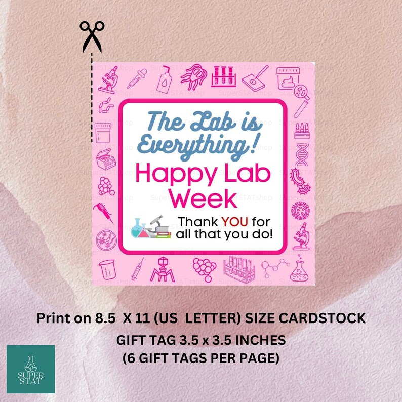 Printable Lab Week 2025 Gift Tag, Lab is Everything, Digital Download