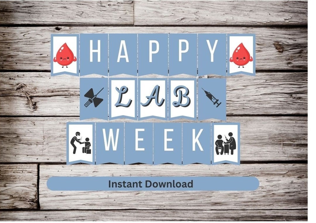 Digital Printable Phlebotomy Lab Week Banner Laboratory Appreciation