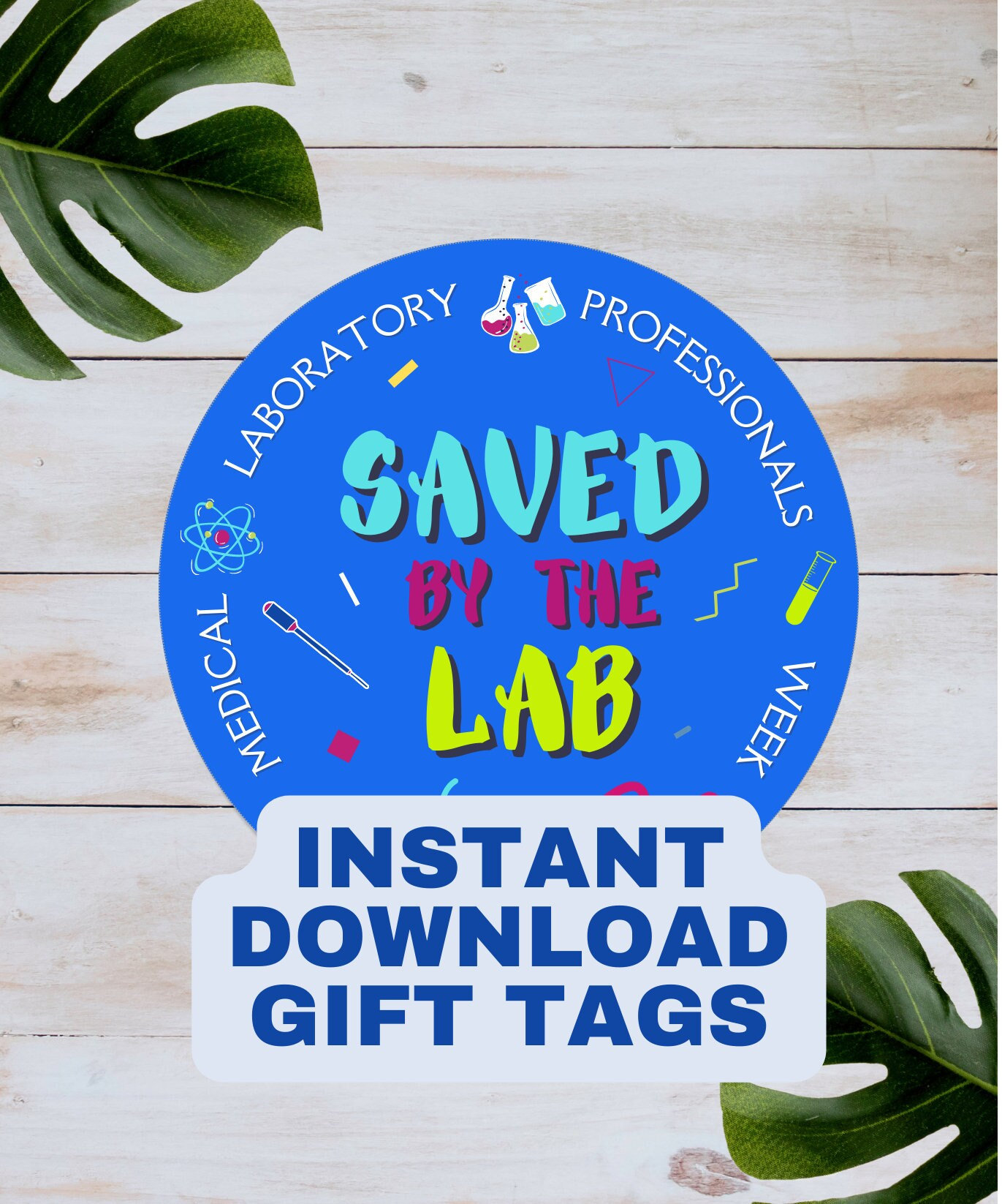 Printable Saved by the Lab Gift Tag Laboratory Appreciation Etsy