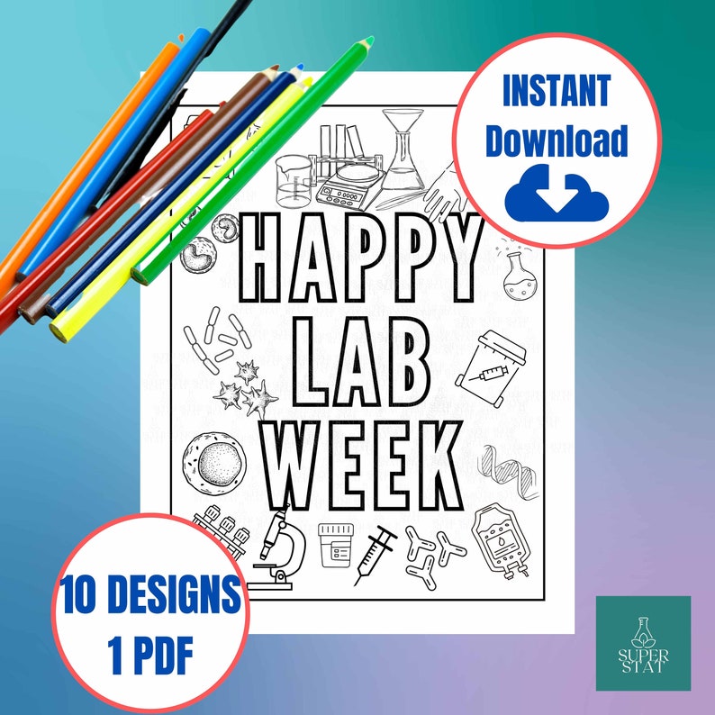 Printable Lab Week Game Digital Coloring PDF Laboratory Week 2026 ...