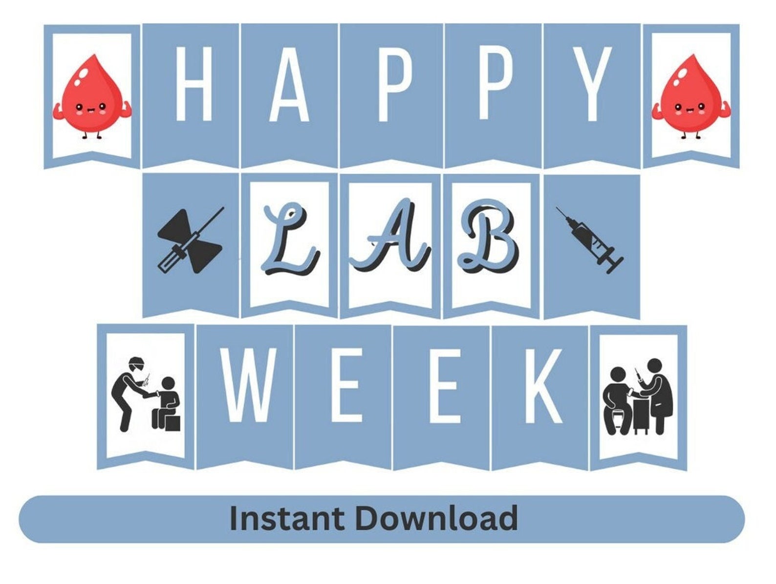 Cath Lab Tech Week Signs Printable Phlebotomy Lab Week Banner Laboratory Appreciation Week 2026 ...