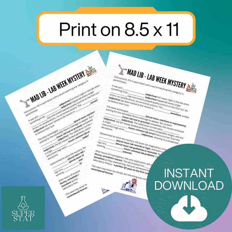 Lab Week Pens Lab Week 2026 Game Printable Laboratory Week Idea Lab Story ...