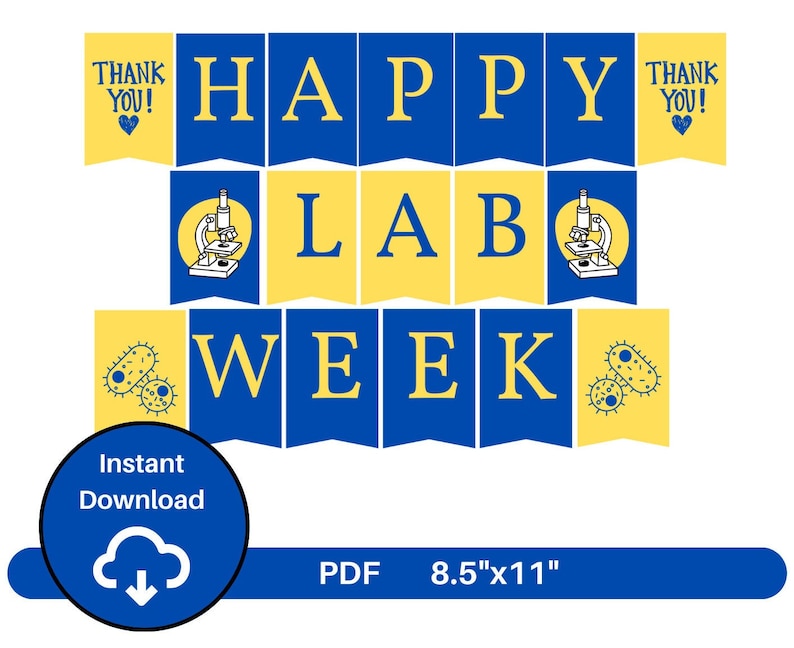 Lab Week Banner Microbiology Laboratory Appreciation Week Etsy