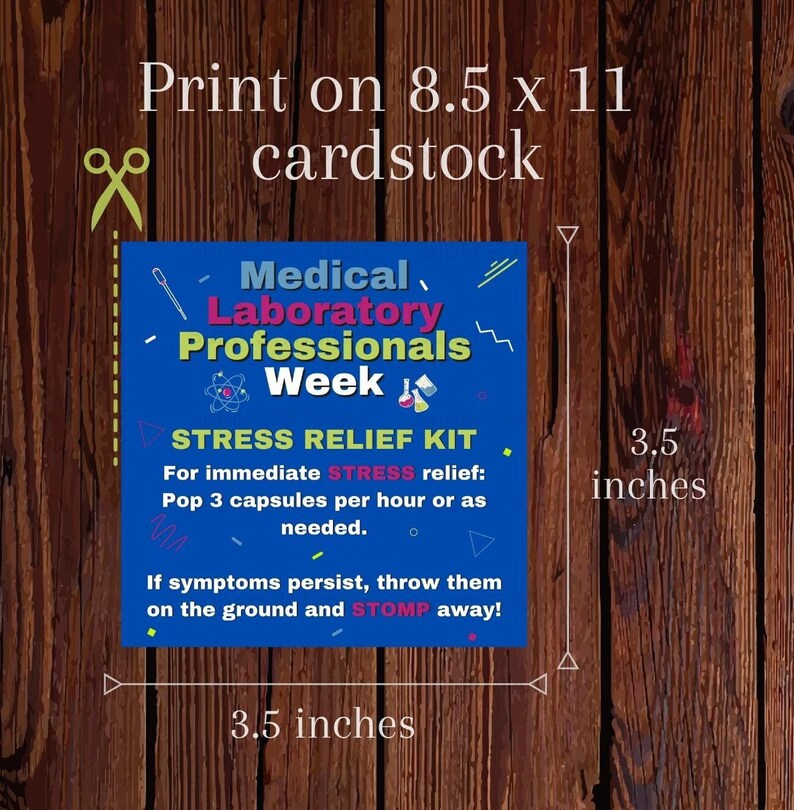 Printable Lab Week Gift Tag, Funny Lab Week Idea, Laboratory