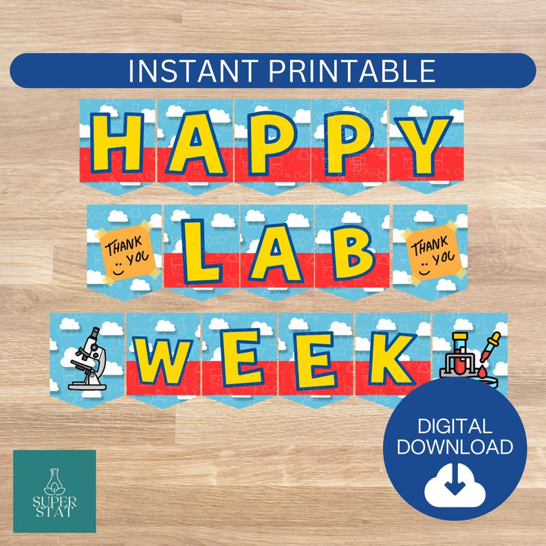 Happy Lab Week Large Laboratory Week 2026 Lab Story Banner Printable Happy Lab Week ...
