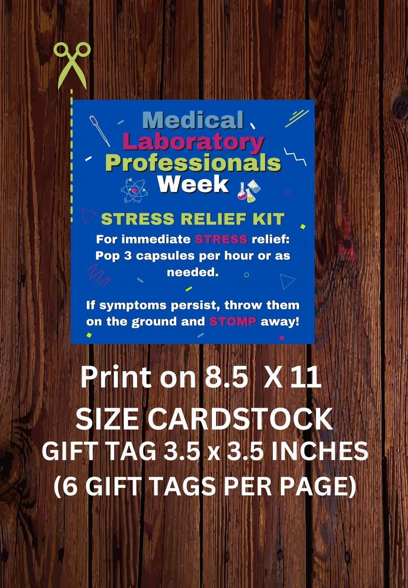 Printable Lab Week Gift Tag, Funny Lab Week Idea, Laboratory