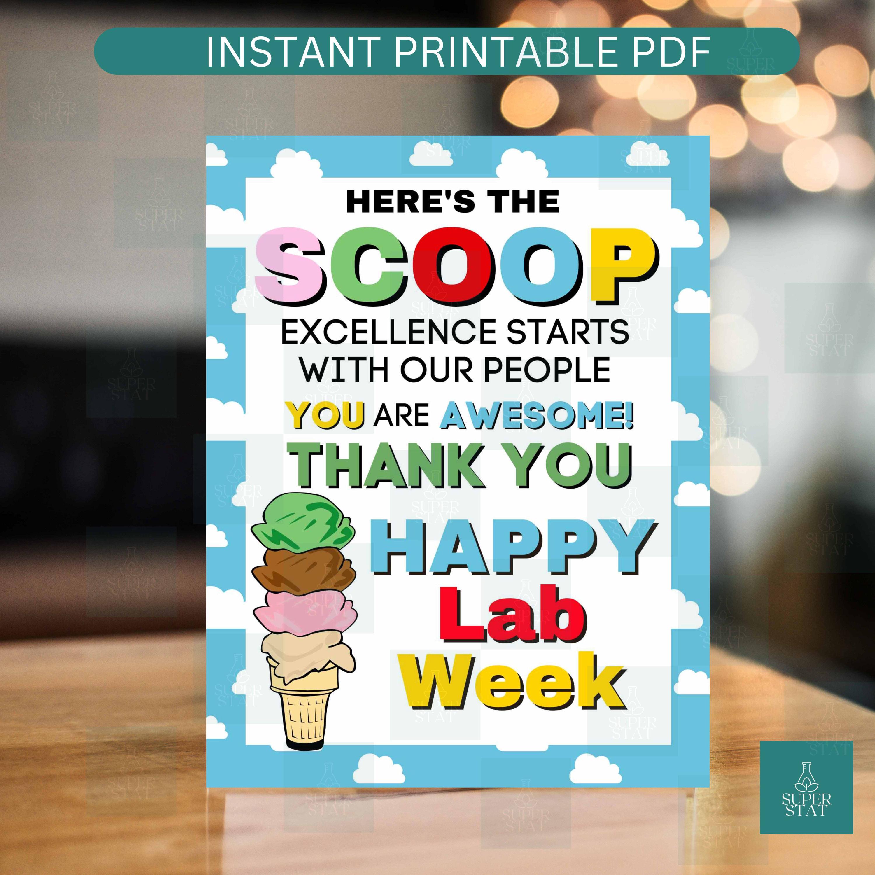 Printable 2026 Lab Week Sign Ice Cream Lab Story Laboratory Week 2025 ...