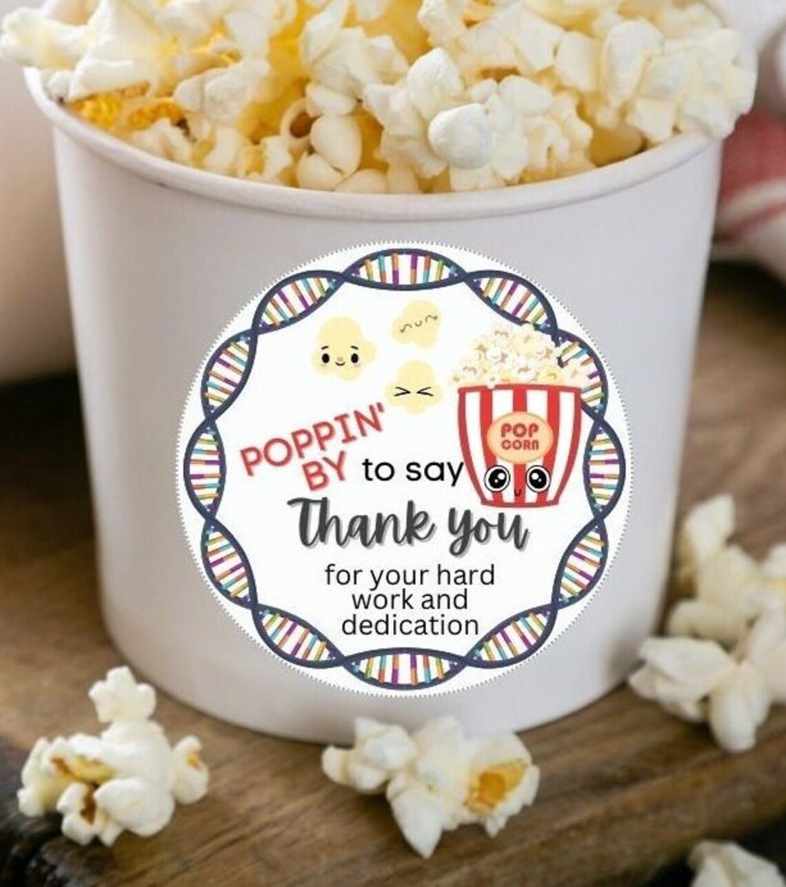Lab Week Popcorn Gift Tag Printable Digital Gift Tag Lab Etsy