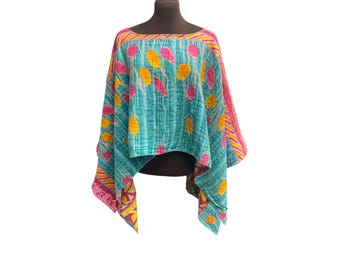 Tip Toe Through the Tulips Ladies Poncho / Ruana