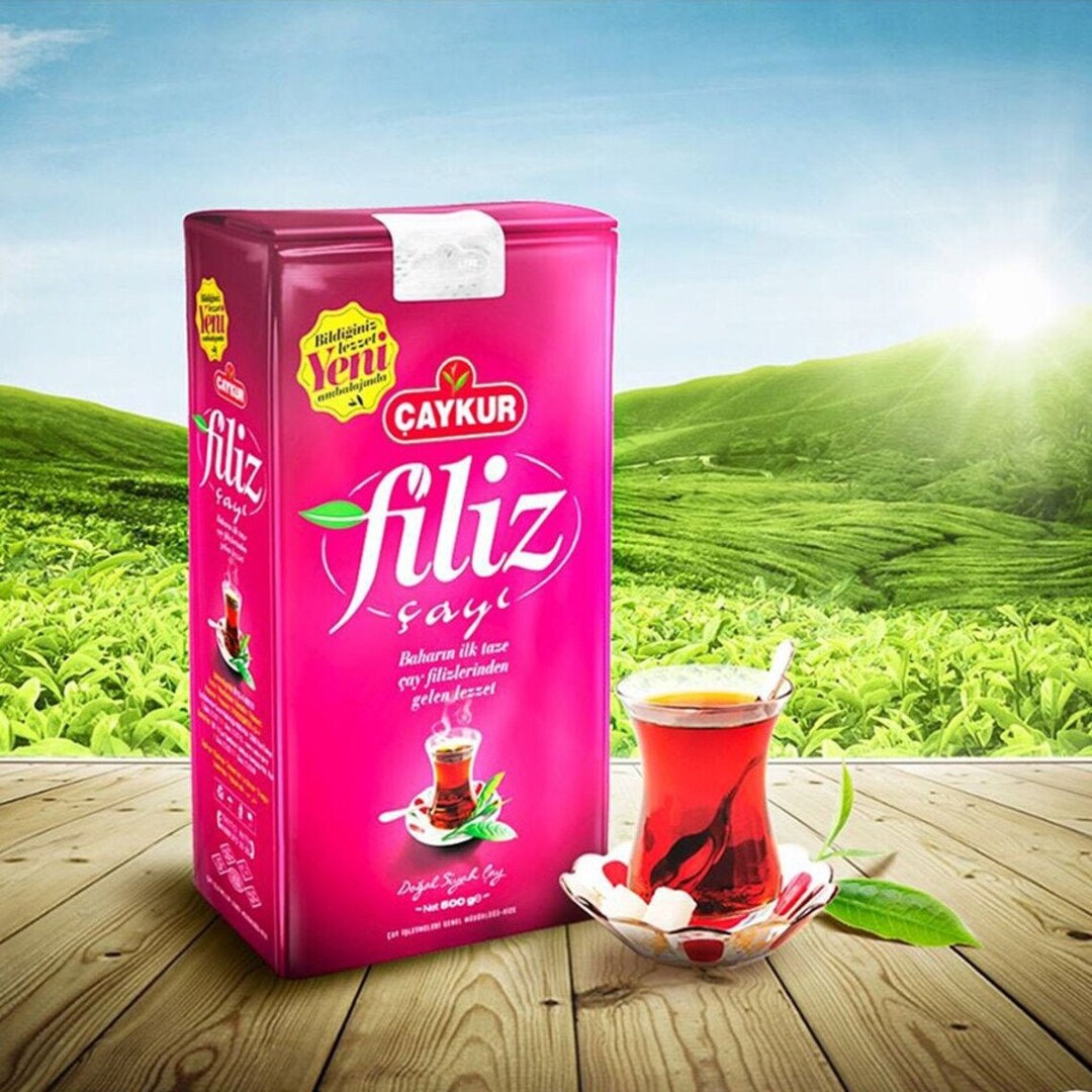 Turkish Tea Organic Tea Leaf 500 Gr 1.1 Lb, Turkish Black Tea Caykur Filiz Rize Cay, Karak Tea