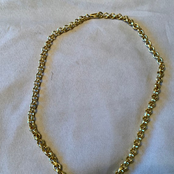nettie rosenstein Rams Head Necklace Gold Tone Si… - image 5