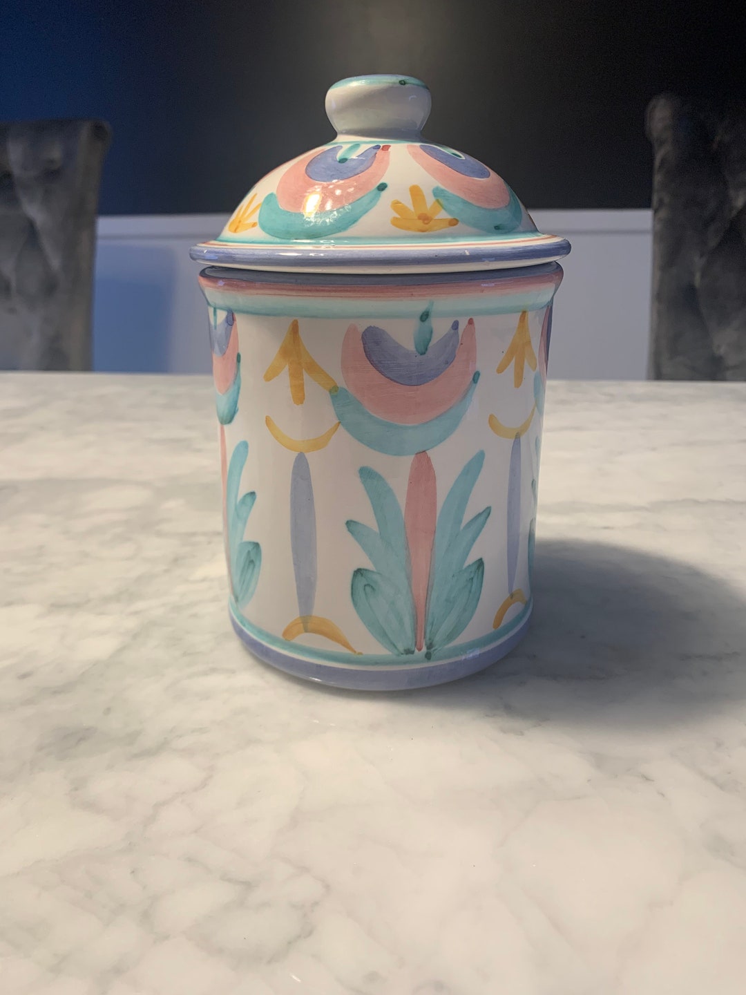 Vietri Made in Italy Handpainted 1986 Vintage Cookie Jar Etsy