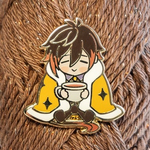 Cozy Zhongli Enamel Pin