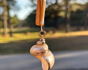Amuleto de concha para coche, atrapasol para espejo retrovisor