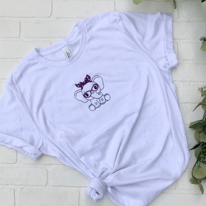 Embroidered Baby Elephant T-shirt | Unisex Crewneck Tee