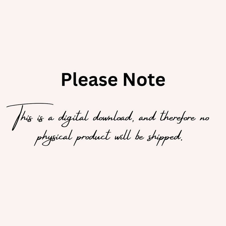 May include: Please Note: This is a digital download, and therefore no physical product will be shipped.