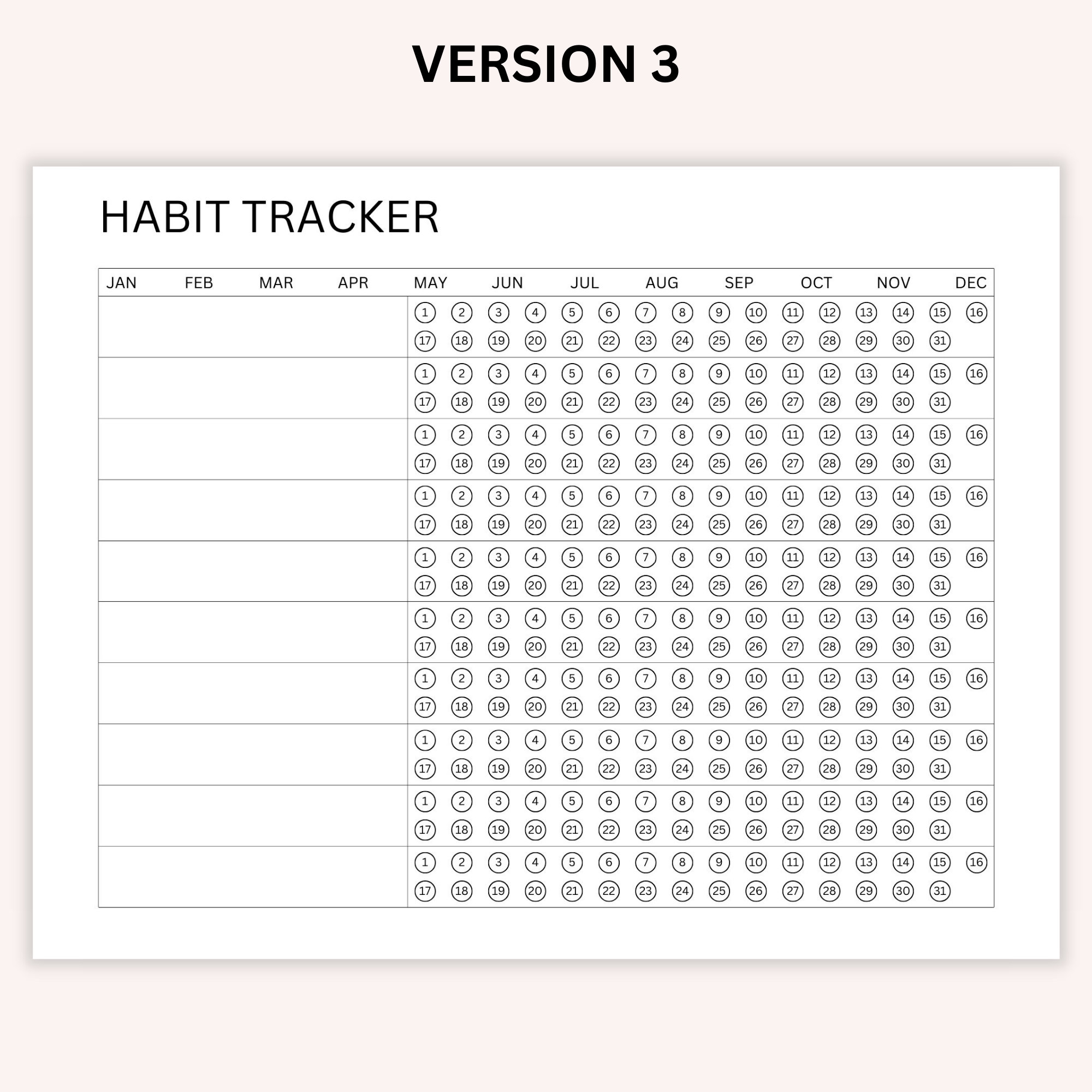 Printable Monthly Habit Tracker, Routine Builder, Daily Planner, Goal ...