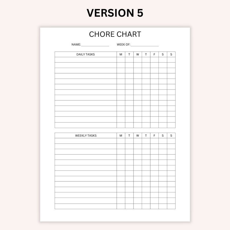 printable-chore-chart-to-do-list-kids-routine-chart-chore-etsy