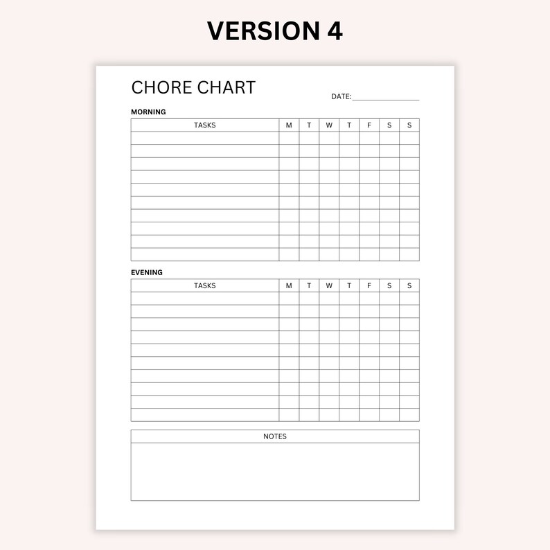 Chore Chart To Do List