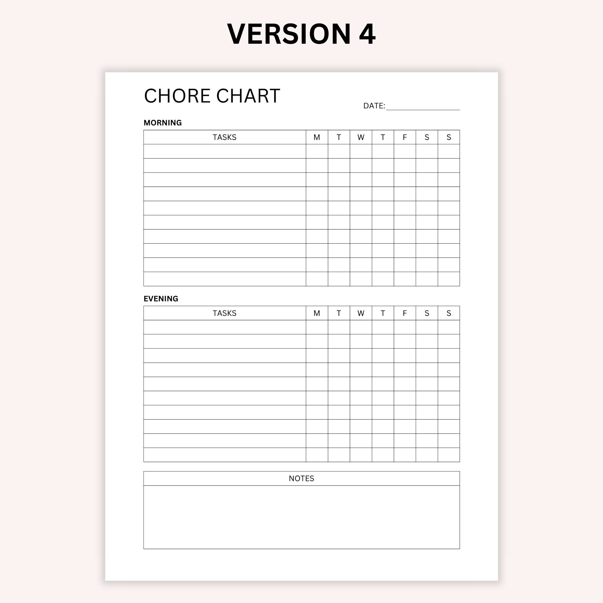 Chore Chart | Routine Chart | Morning Routine | Daily Checklist | Instant Download