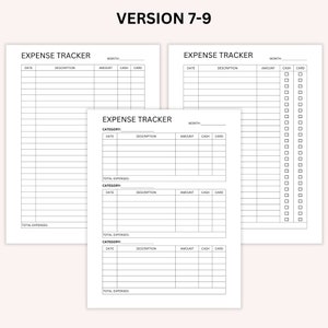 Printable Expense Tracker, Spending Tracker, Money Tracker, Small Business Template, Bookkeeping, Financial Planner, A4, A5, US Letter Size image 7