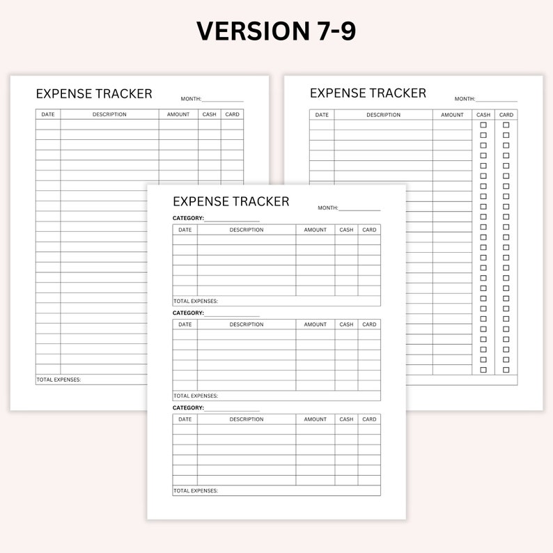Printable Expense Tracker, Spending Tracker, Money Tracker, Small Business Template, Bookkeeping, Financial Planner, A4, A5, US Letter Size image 7
