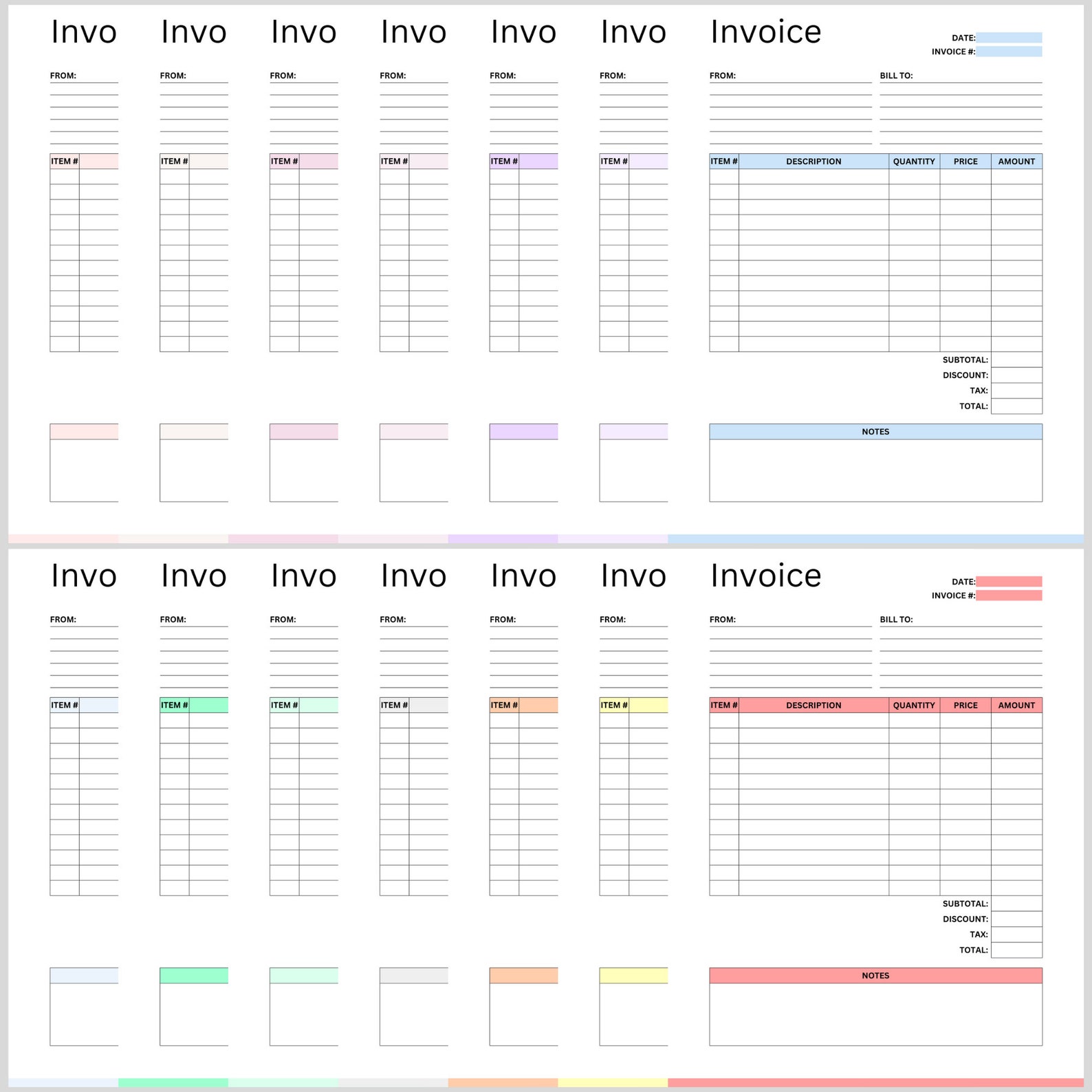 Printable Invoice, Small Business Template, Invoice Template, Payment ...