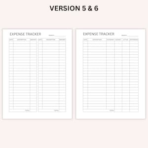 Printable Expense Tracker, Spending Tracker, Money Tracker, Small Business Template, Bookkeeping, Financial Planner, A4, A5, US Letter Size image 6
