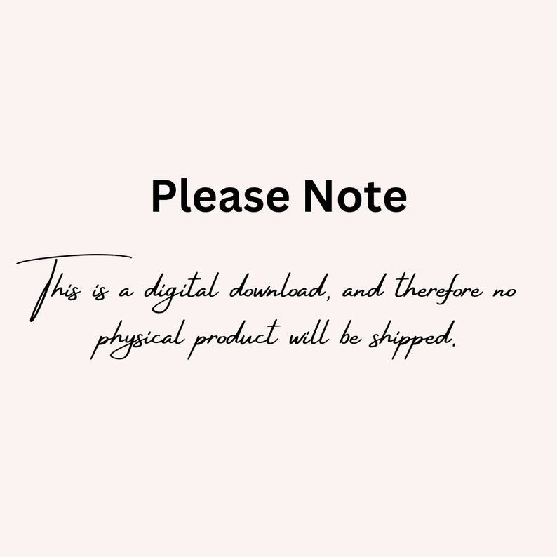 May include: Please Note: This is a digital download, and therefore no physical product will be shipped.