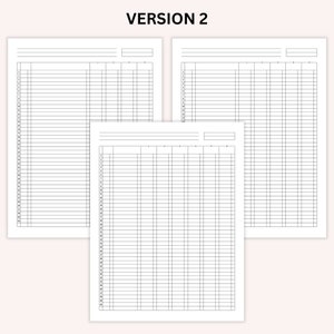 Printable Blank Accounting Ledger, Money Ledger, Bookkeeping, General ...