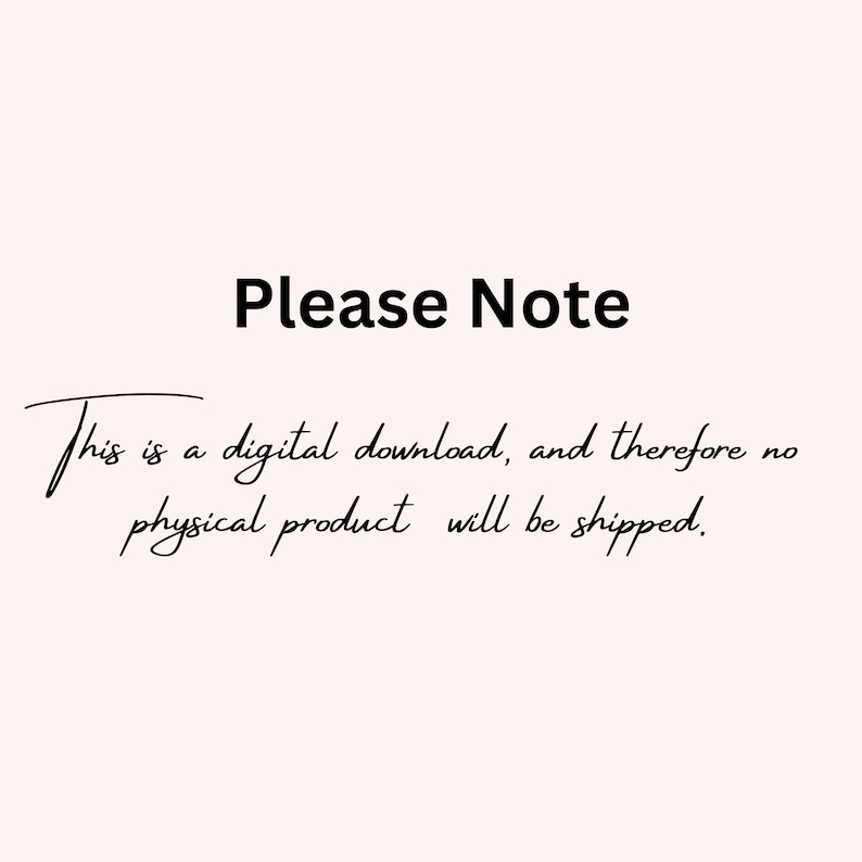 May include: Please Note: This is a digital download, and therefore no physical product will be shipped.