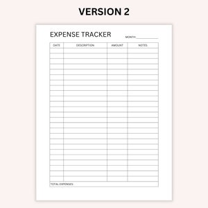 Printable Expense Tracker, Spending Tracker, Money Tracker, Small Business Template, Bookkeeping, Financial Planner, A4, A5, US Letter Size image 3