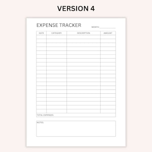 Printable Expense Tracker, Spending Tracker, Money Tracker, Small Business Template, Bookkeeping, Financial Planner, A4, A5, US Letter Size image 5