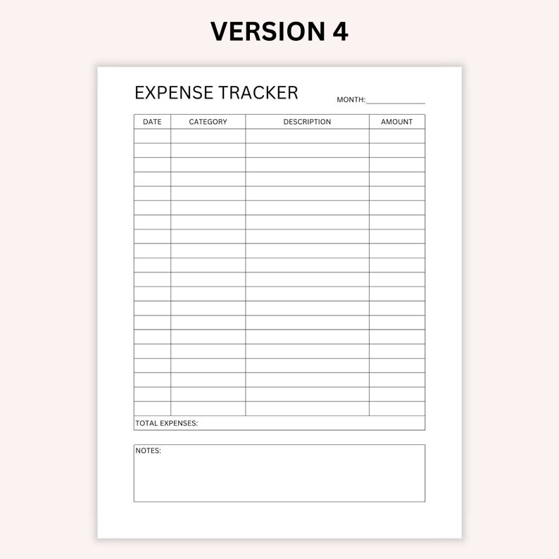 Printable Expense Tracker, Spending Tracker, Money Tracker, Small Business Template, Bookkeeping, Financial Planner, A4, A5, US Letter Size image 5