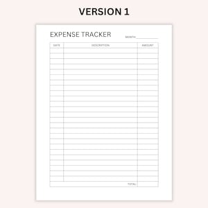 Printable Expense Tracker, Spending Tracker, Money Tracker, Small Business Template, Bookkeeping, Financial Planner, A4, A5, US Letter Size image 2