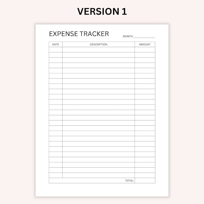 Printable Expense Tracker, Spending Tracker, Money Tracker, Small Business Template, Bookkeeping, Financial Planner, A4, A5, US Letter Size image 2
