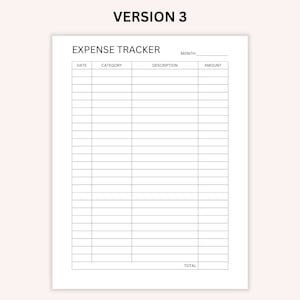 Printable Expense Tracker, Spending Tracker, Money Tracker, Small Business Template, Bookkeeping, Financial Planner, A4, A5, US Letter Size image 4